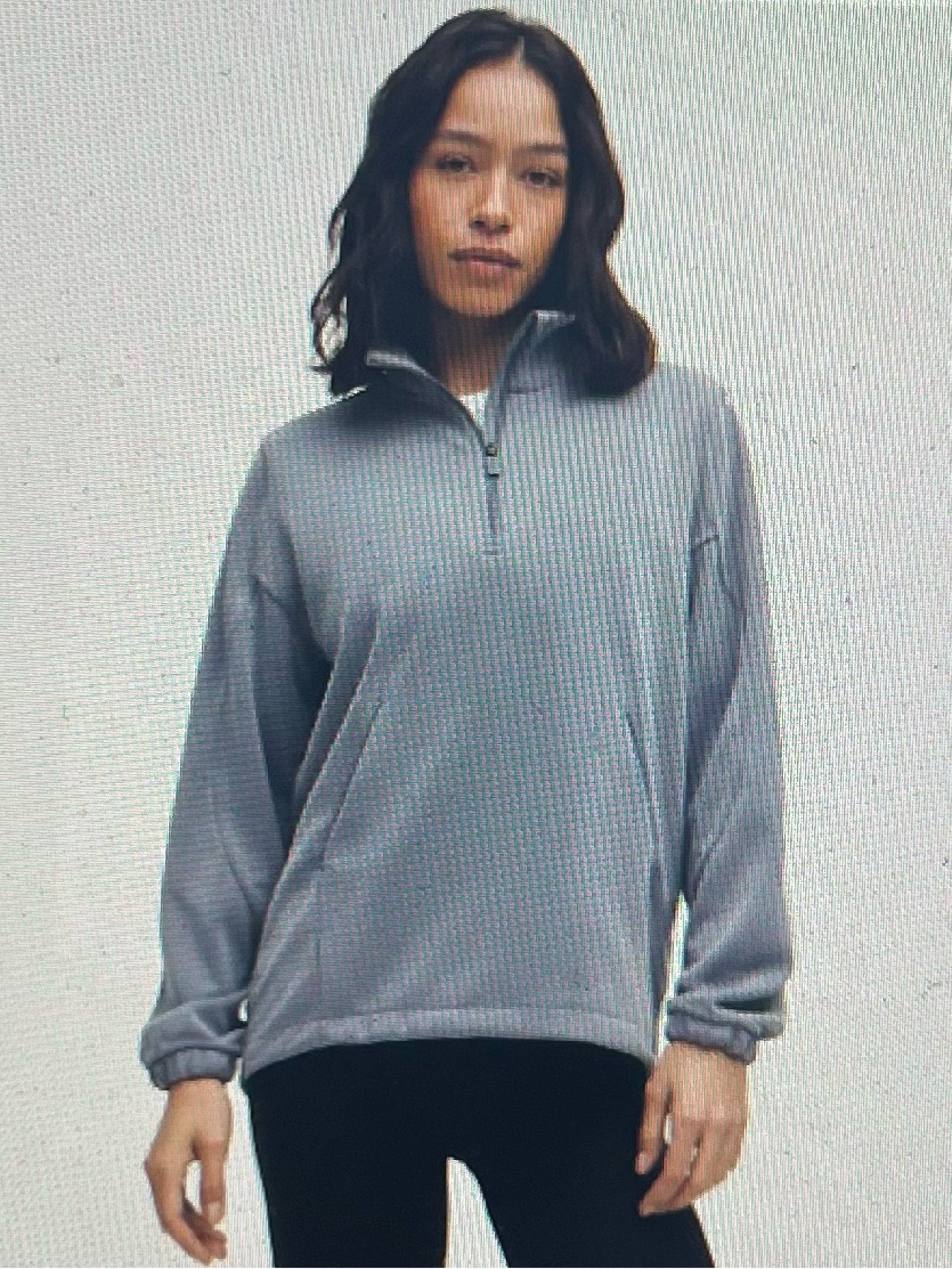 lululemon athletica Women's Light Gray Quarter-Zip Pullover